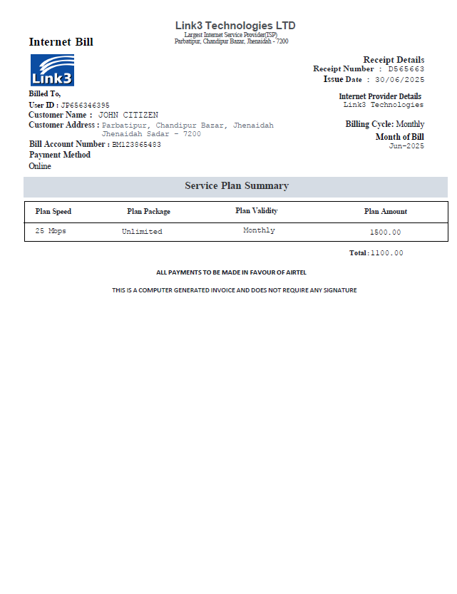 Minol USA business utility bill 